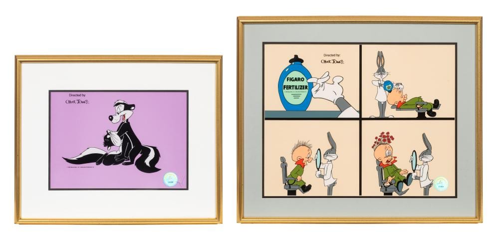 Chuck Jones comparable auction result: lot of 2 chuck jones looney tunes sericels