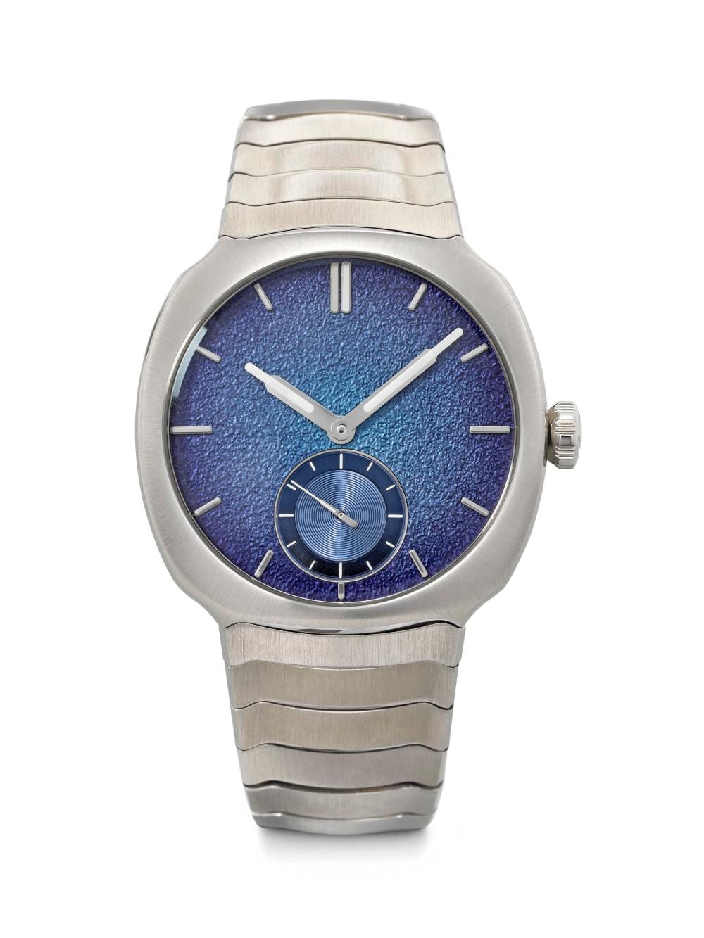 H. Moser comparable auction result: h moser cie a captivating stainless steel wristwatch with blue stre
