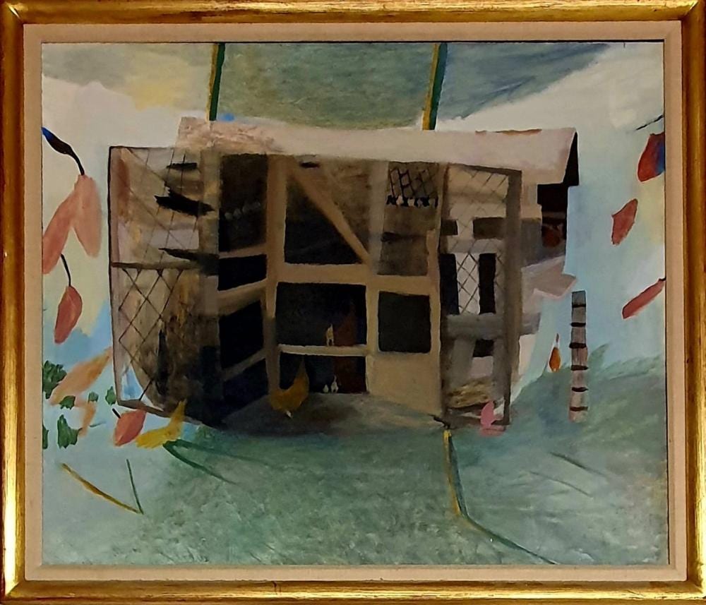 Mary Newcomb comparable auction result: mary newcomb henhouse performing as a basket or an ark on the sea 1980