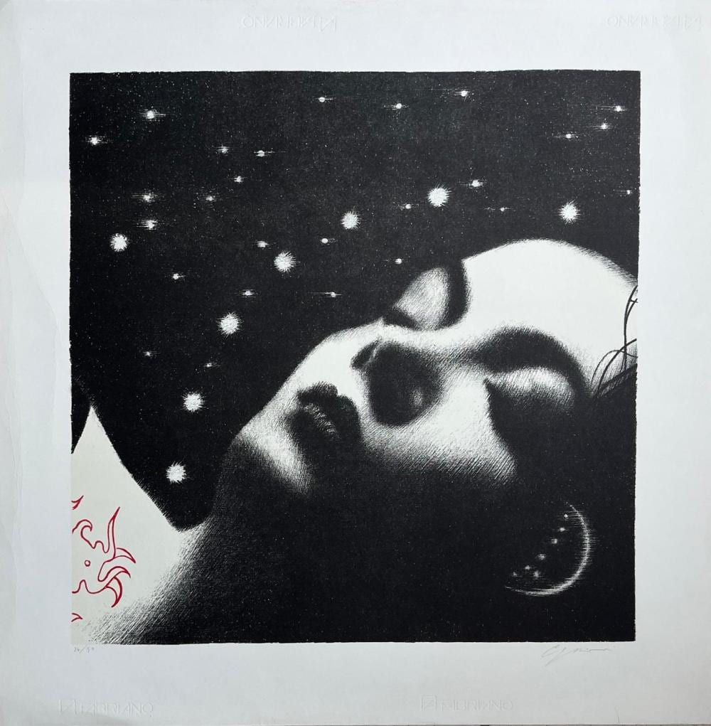 Omar Galliani comparable auction result: omar galliani nuovi santi