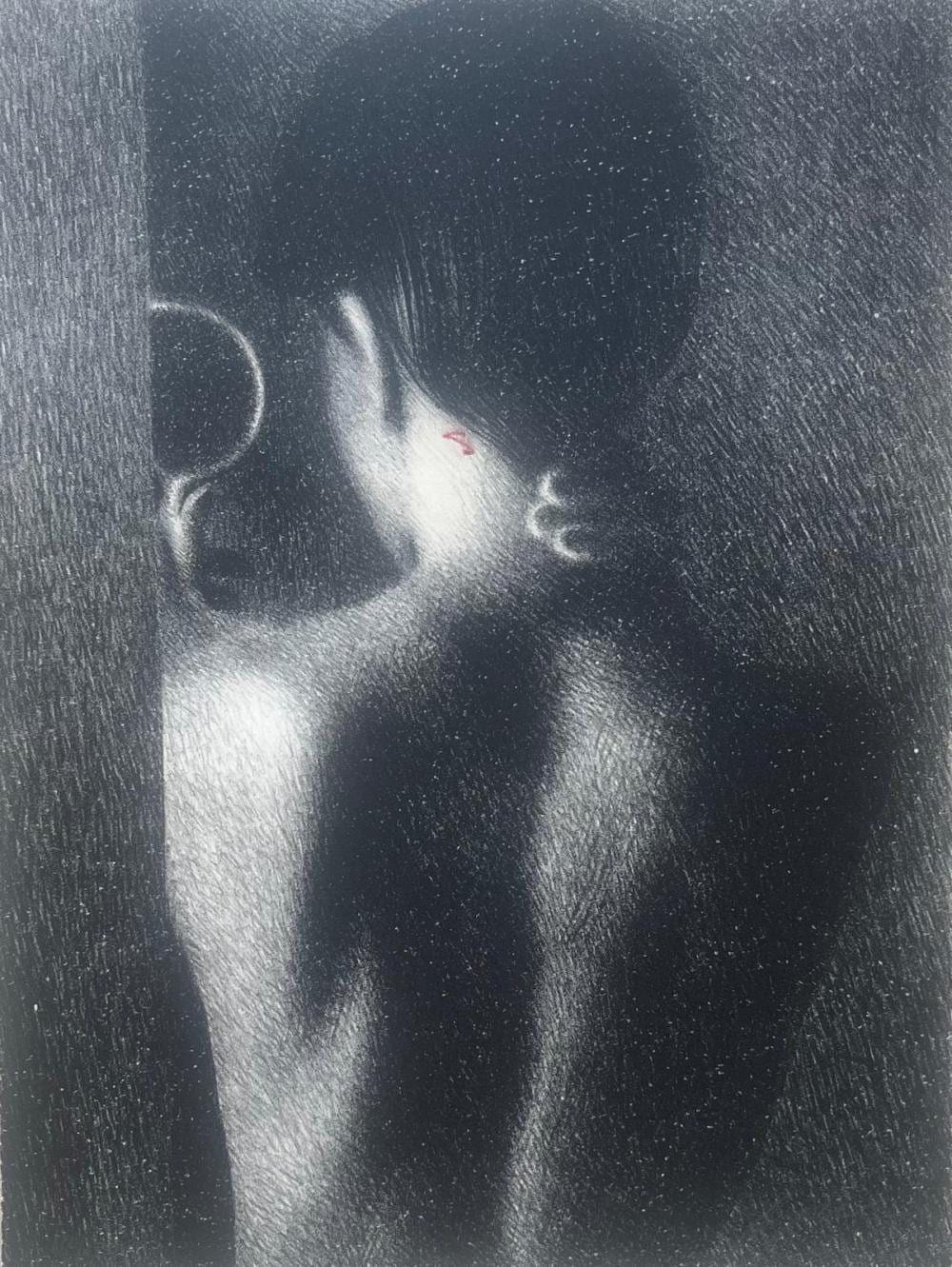 Omar Galliani comparable auction result: omar galliani la figlia era nuda 2005