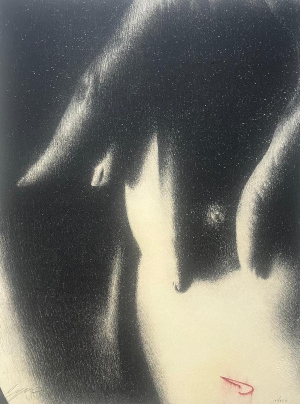 Omar Galliani comparable auction result: omar galliani la figlia era nuda 2005