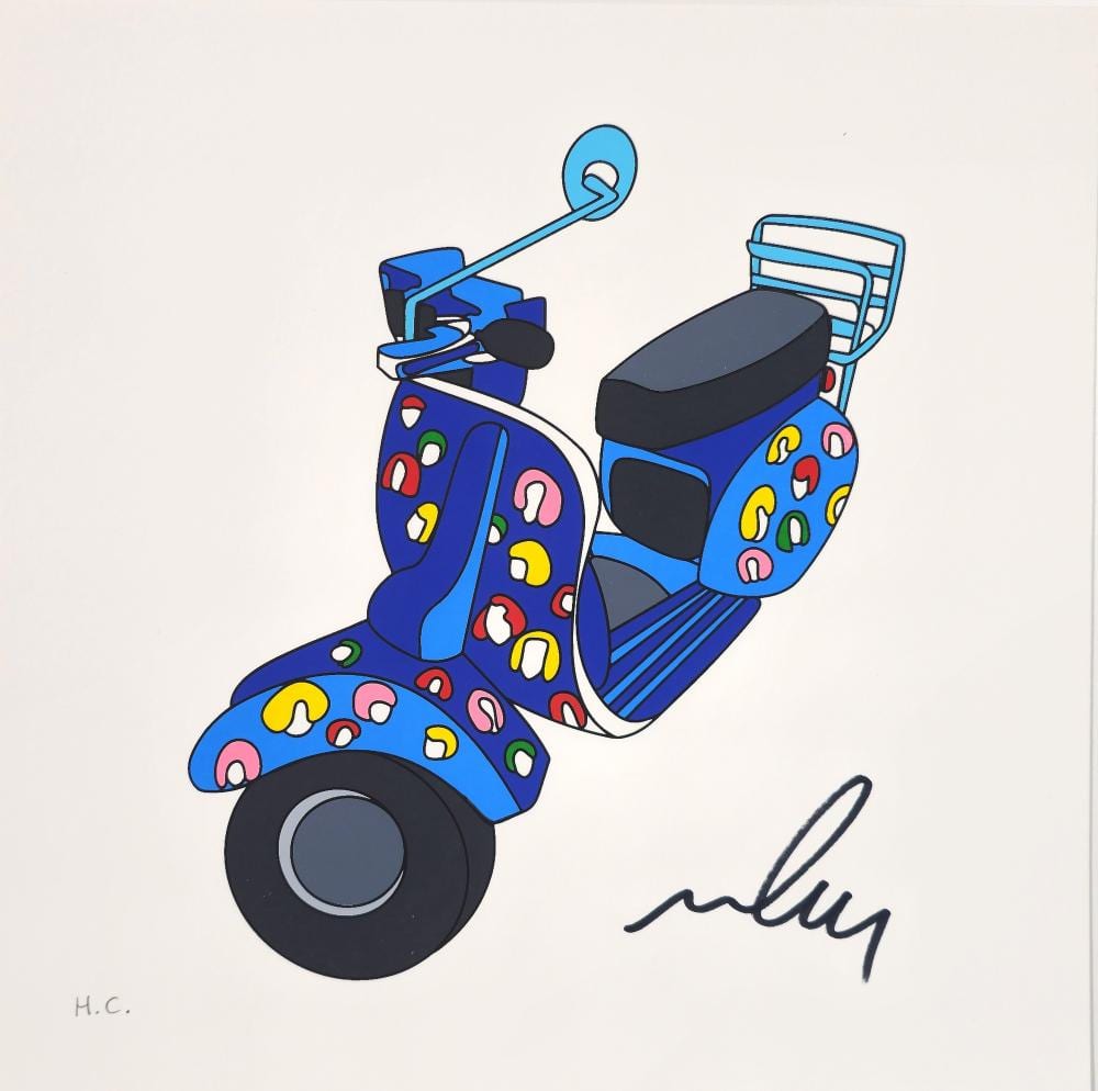 Marco Lodola comparable auction result: marco lodola vespa