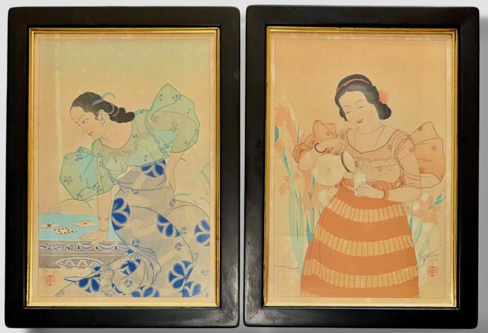 Paul Jacoulet comparable auction result: paul jacoulet french 1902 1960 portraits of chamorro women 1934