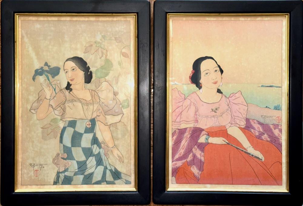 Paul Jacoulet comparable auction result: paul jacoulet french 1896 1960 chamorro women 1934