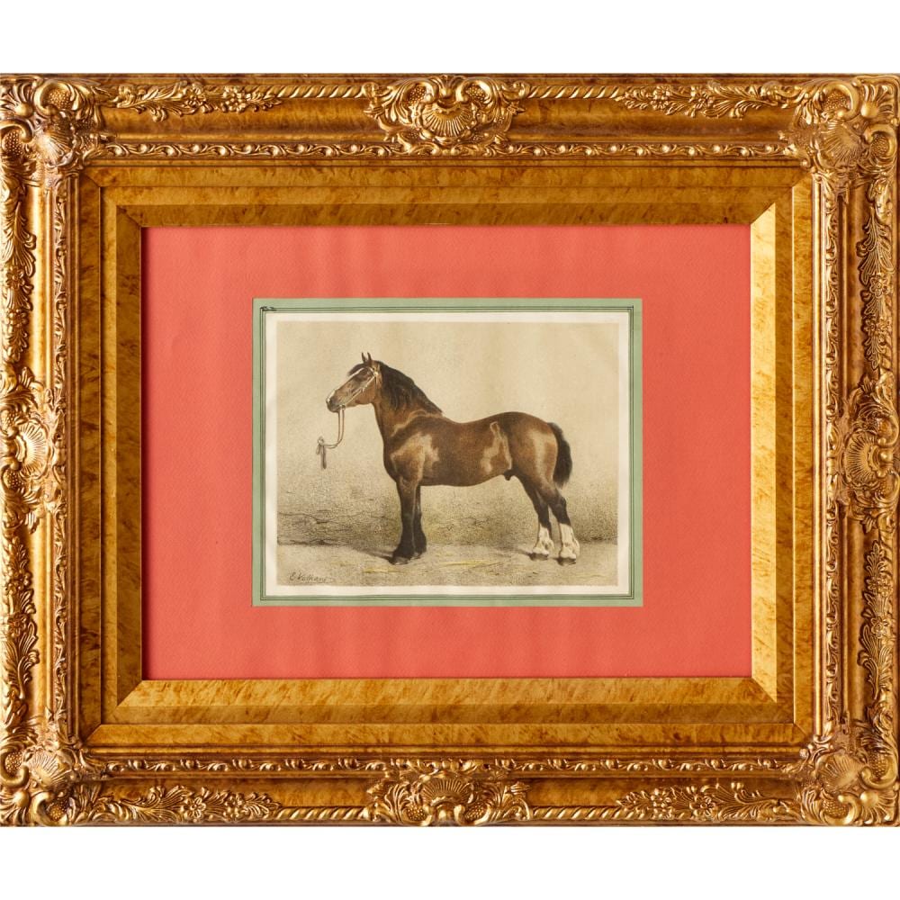 Emil Volkers comparable auction result: emil volkers hand colored lithograph