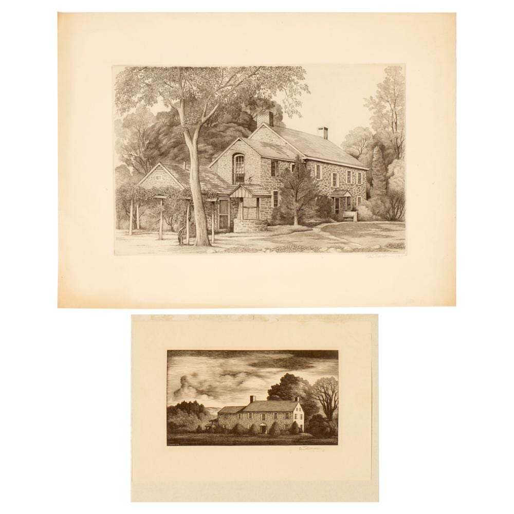 Thomas Willoughby Nason comparable auction result: thomas w nason woodcut and etching