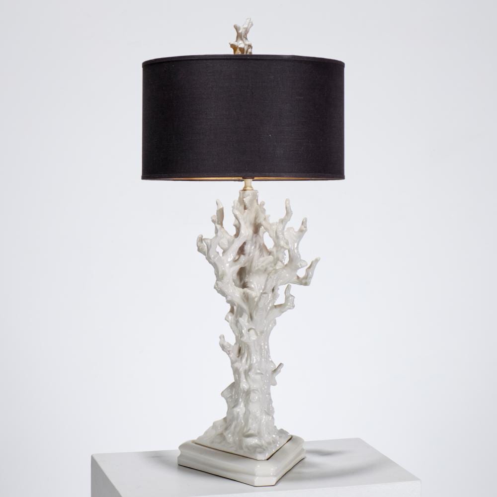 John Dickinson comparable auction result: john dickinson style faux coral table lamp