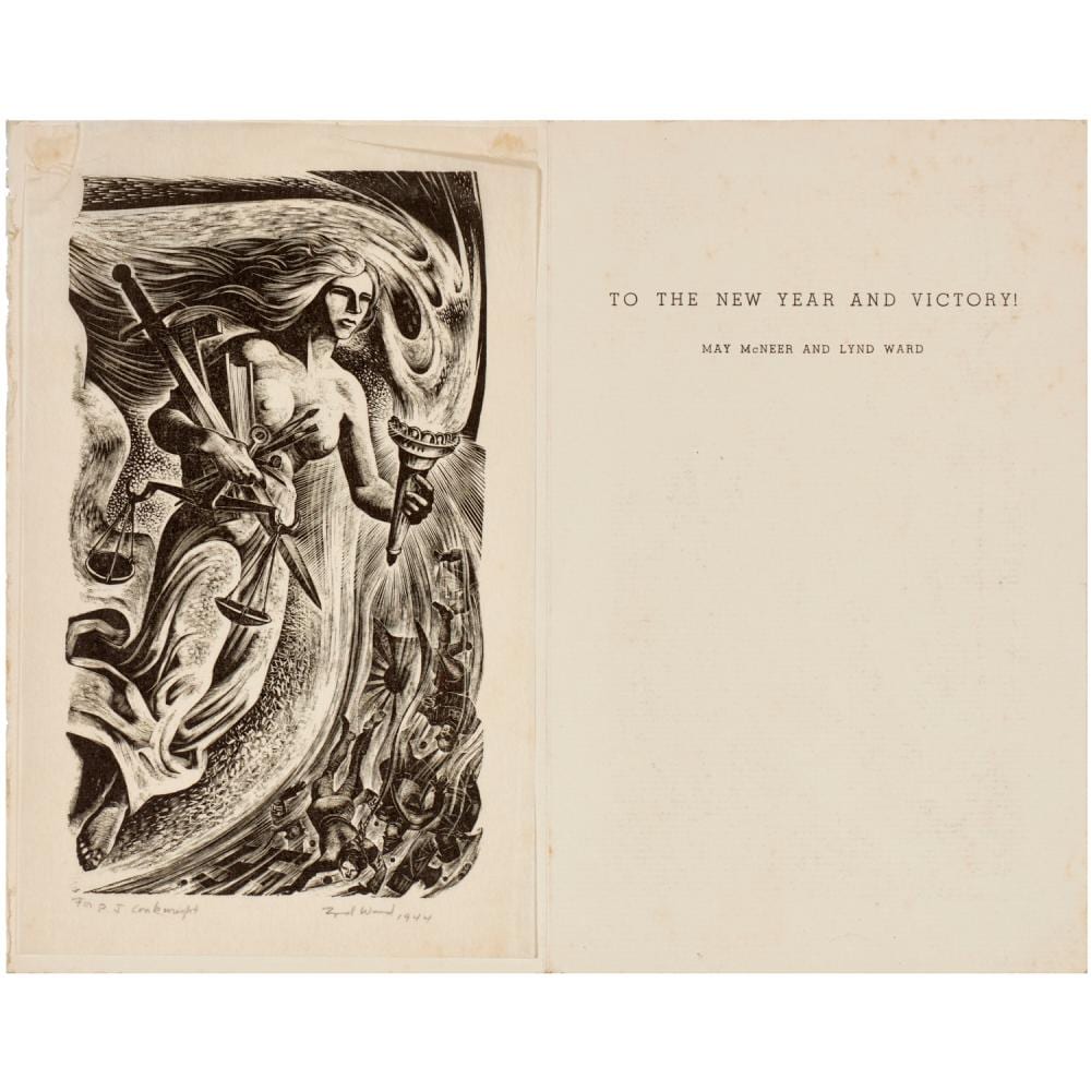 Lynd Ward comparable auction result: lynd ward woodcut 1944