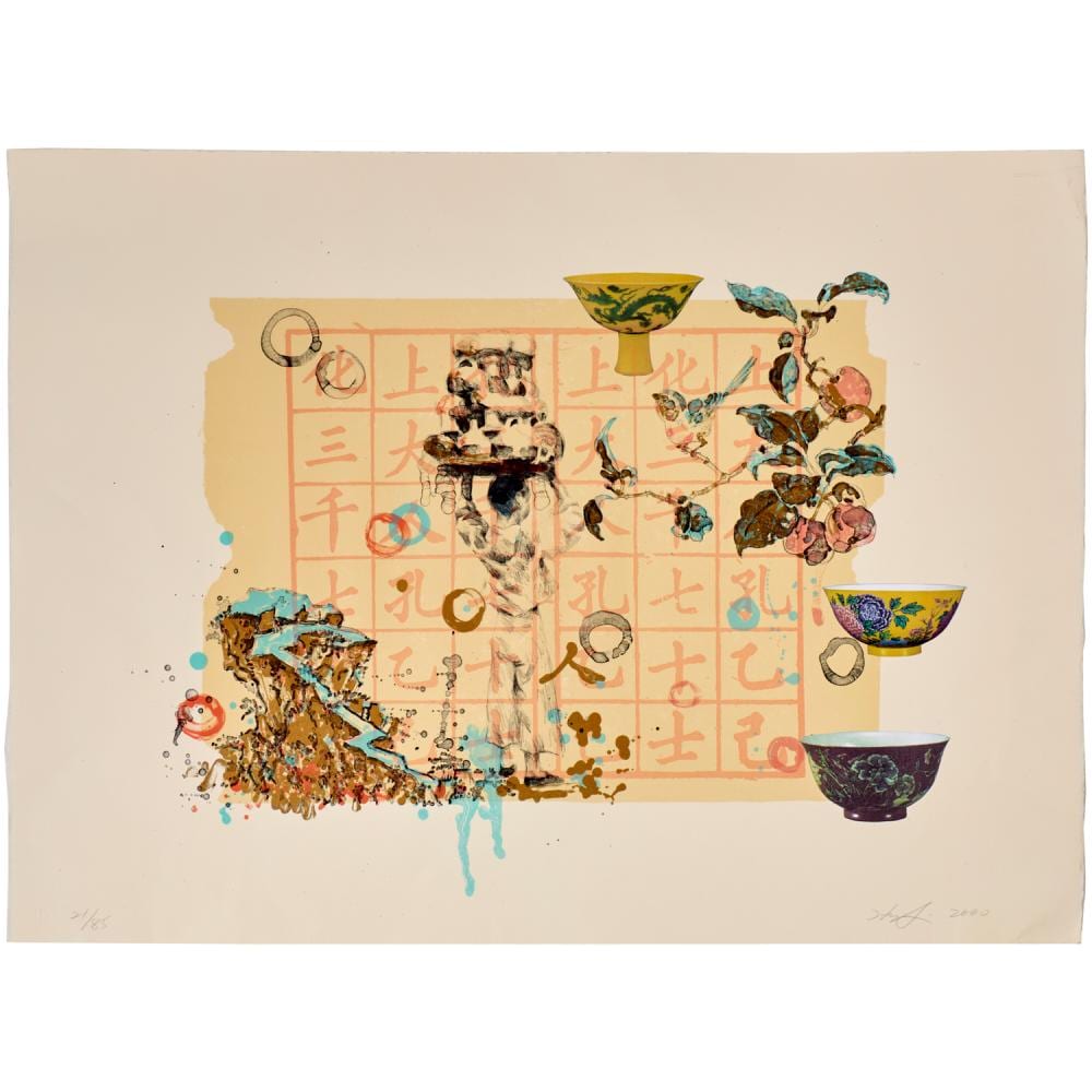 Hung Liu comparable auction result: hung liu pencil signed lithograph 2000