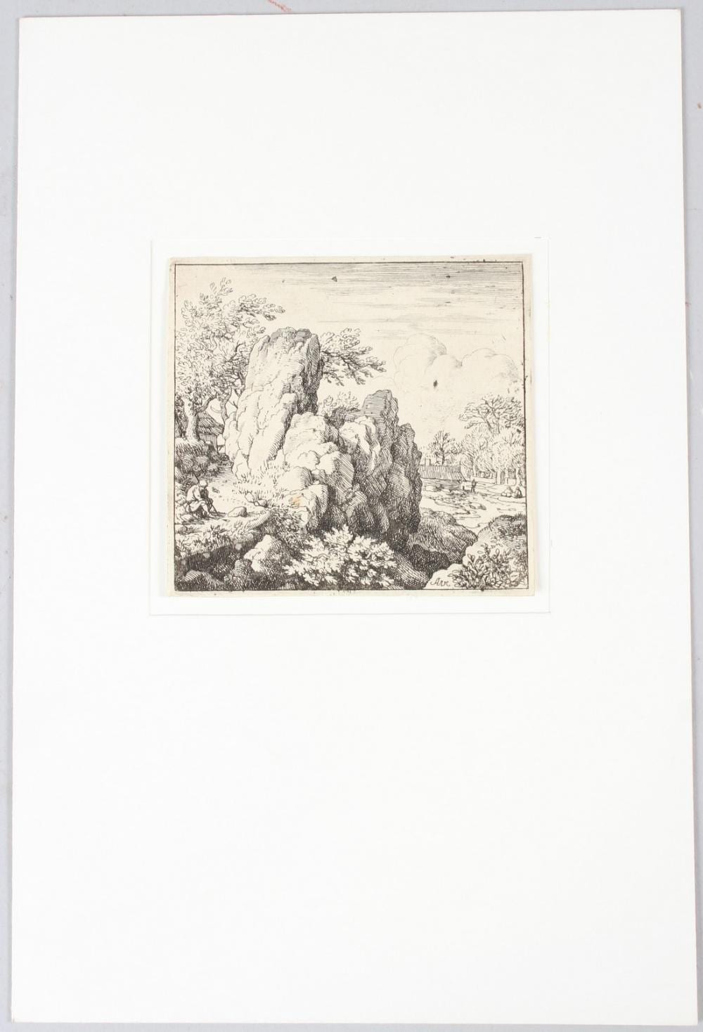 Allart van Everdingen comparable auction result: allart van everdingen the large rock original 17th century etching on watermarked paper extensively insc