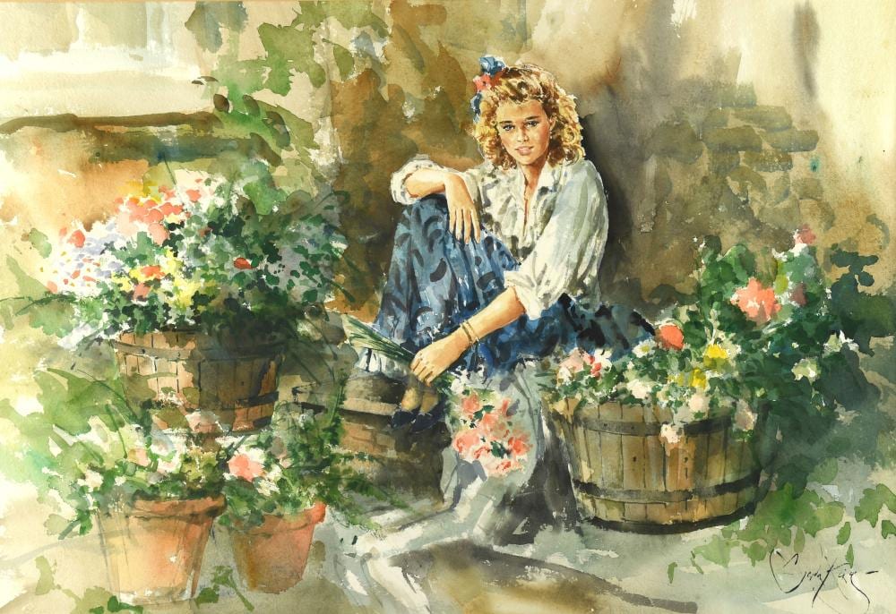 Gordon King comparable auction result: gordon king british 1939 2022 a female figure h