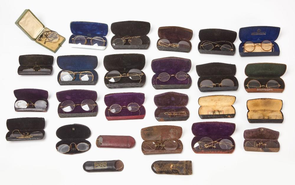 Group of Antique Gold-Filled Eyeglasses sold by New England Auctions, lot 552 — auction record photograph