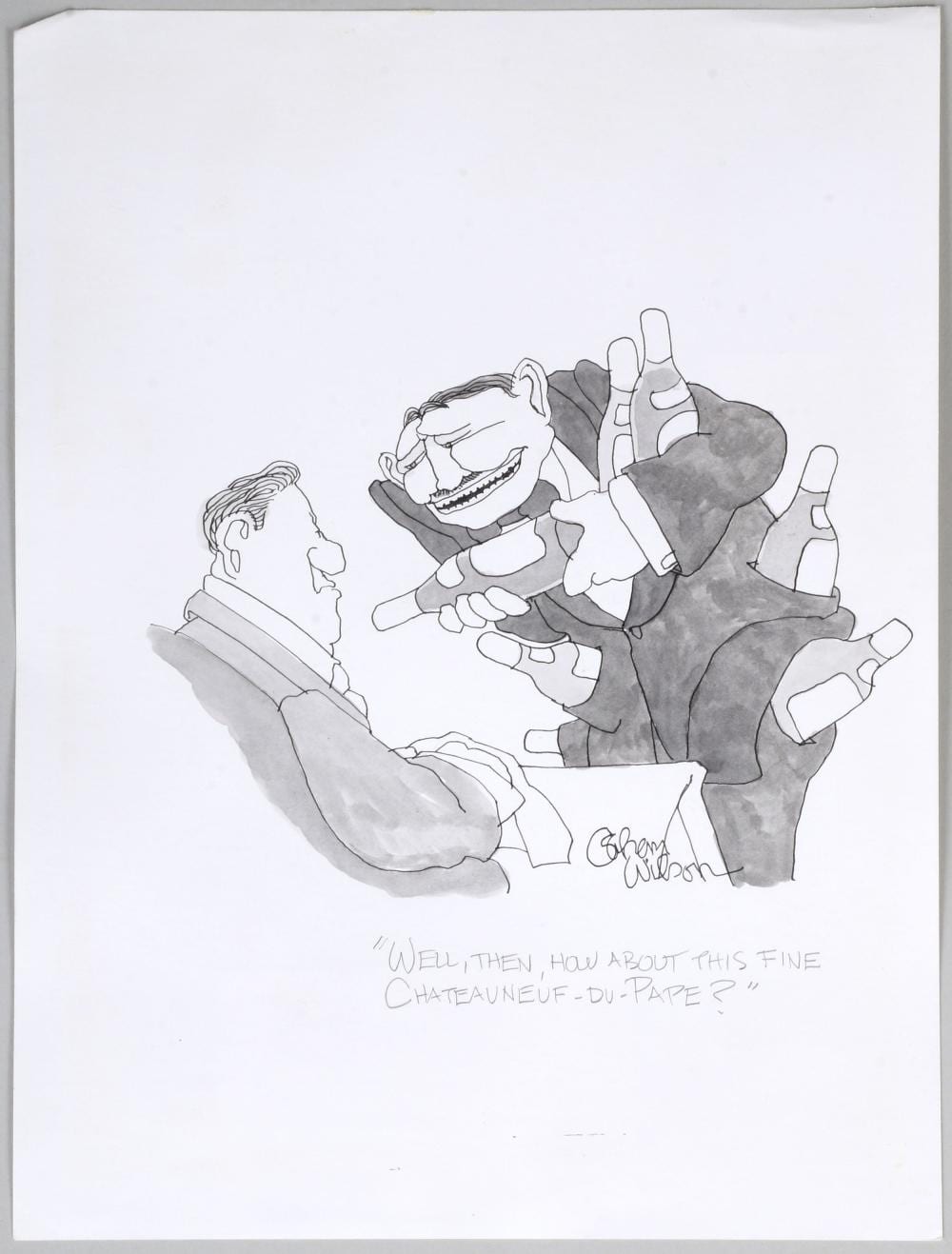 Gahan Wilson comparable auction result: gahan wilson american 1930 2019 well then how about this fine chateauneuf du pape pen ink and wash on paper