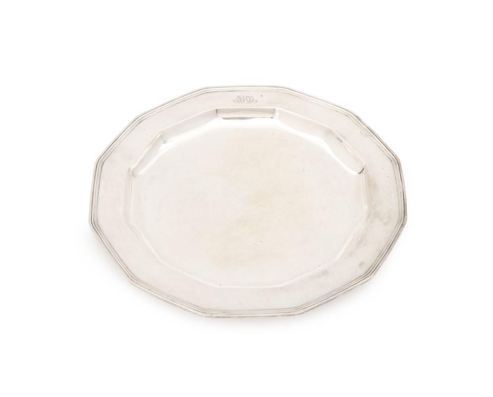 Tiffany & Co. Makers Sterling Silver Serving Tray sold by Auctions at Showplace, lot 25 — auction record photograph