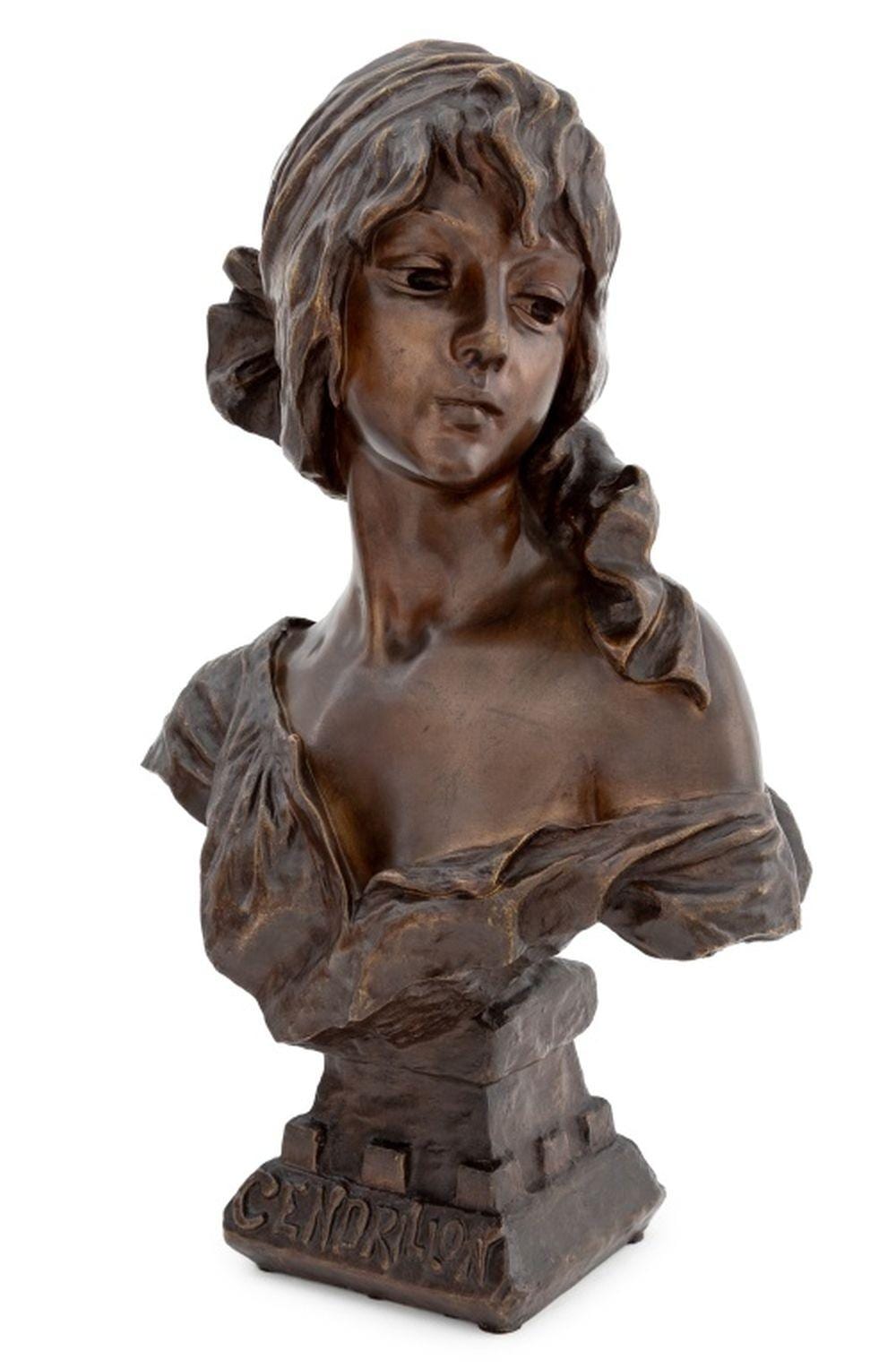 Emmanuel Villanis comparable auction result: emmanuel villanis cendrillon bronze bust