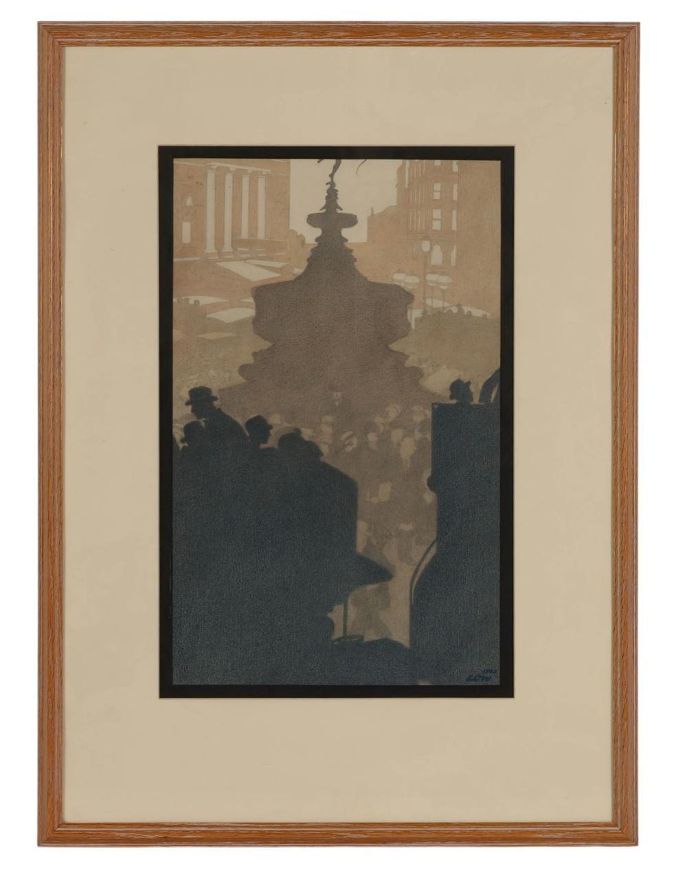 David Low comparable auction result: david low 1891 1963 figural urban scene etching