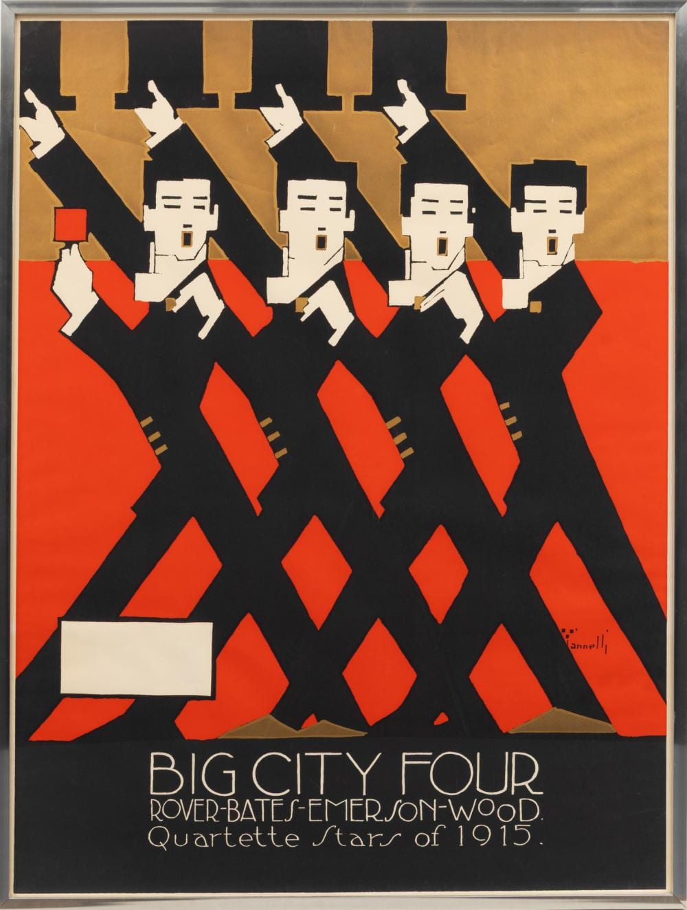 Alfonso Iannelli comparable auction result: alfonso iannelli american italian 1888 1965 screenprint in colors on paper ca 1968 big city four h 40 25 w 30 1
