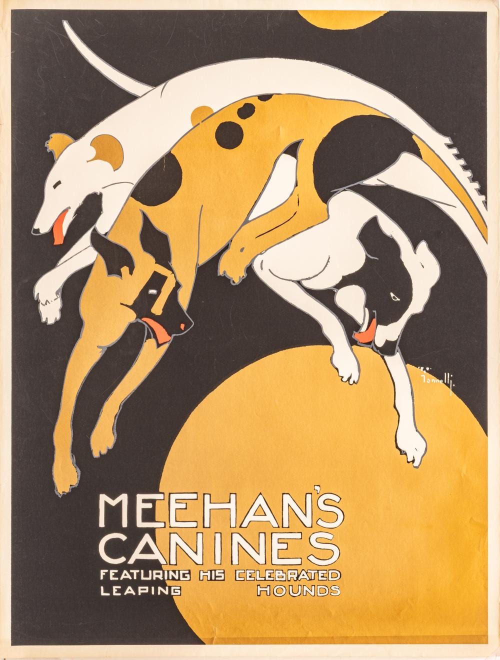 Alfonso Iannelli comparable auction result: alfonso iannelli american italian 1888 1965 silkscreen poster ca 1970s meehan s canines h 41 5 w 31 5