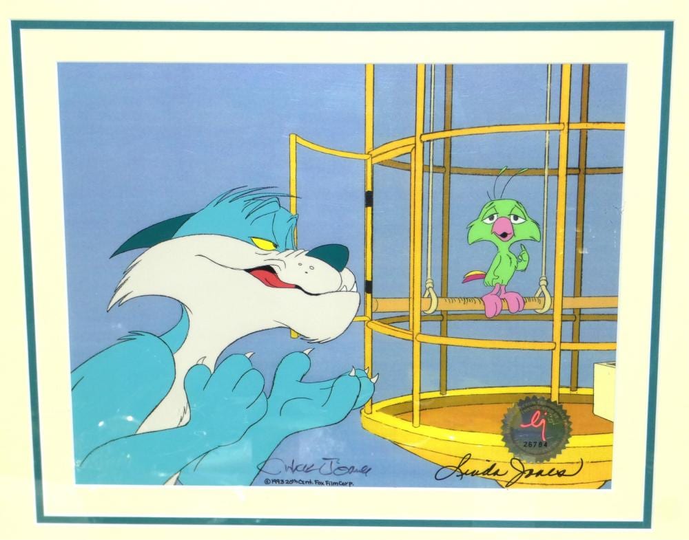 Chuck Jones comparable auction result: an original animation cell signed by chuck jones