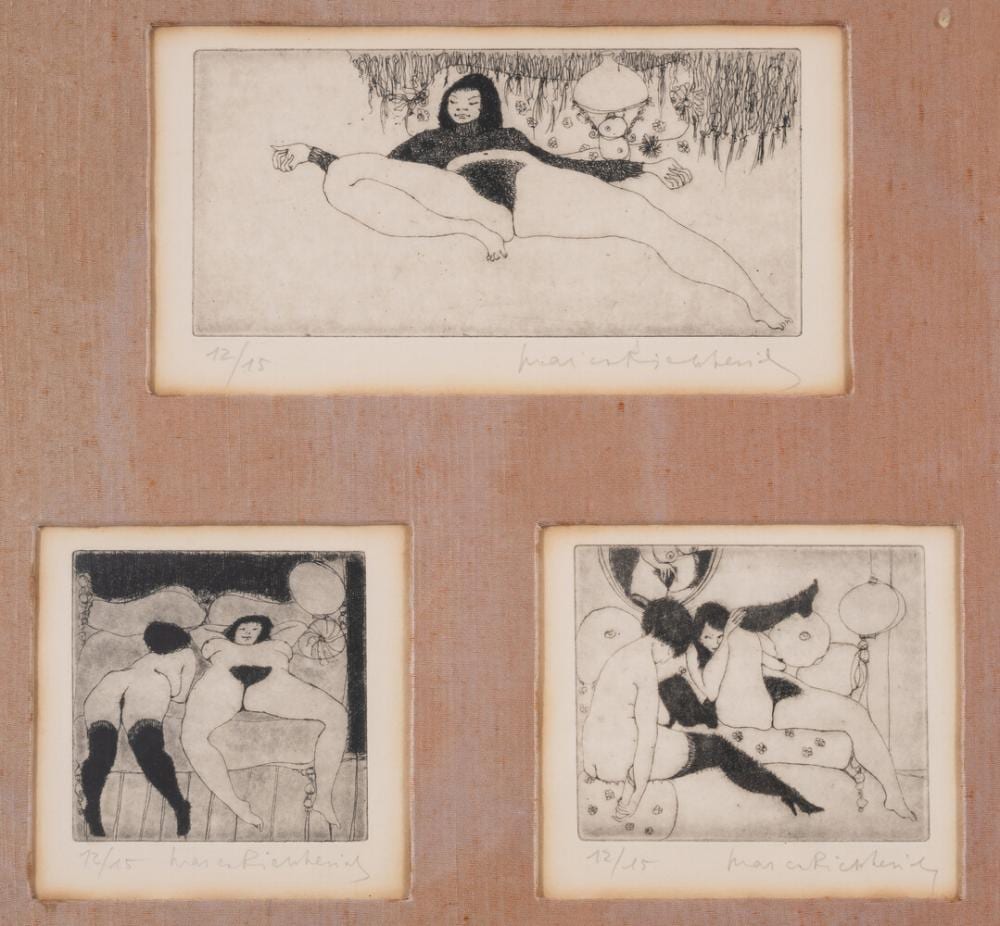 Marco Richterich comparable auction result: marco richterich 1929 1997 untitled erotic etchings