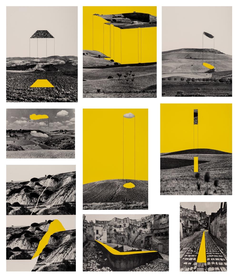 Mario Cresci comparable auction result: mario cresci 1942 i fotocollages di paesaggio la basilicata 1973