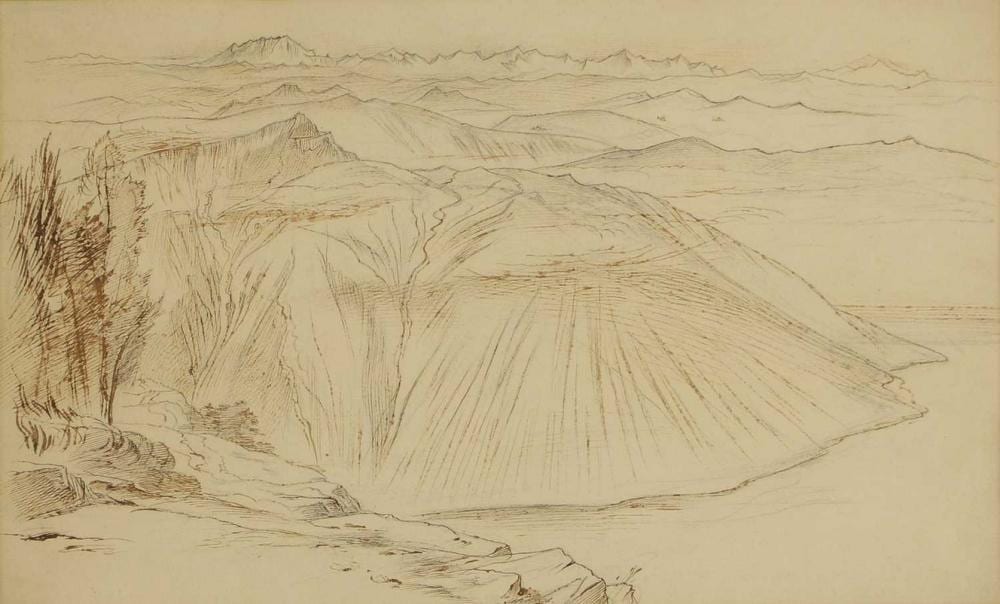 edward lear british 1812 1888 a mountainous landscape · Sworders · 2026-05-19 Edward Lear comparable auction result: edward lear british 1812 1888 a mountainous landscape
