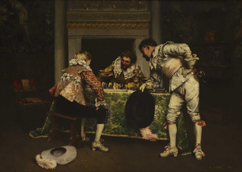 Adolphe Alexandre Lesrel comparable auction result: adolphe alexandre lesrel french 1839 1929 the game of chess