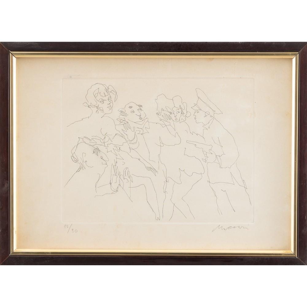 mino maccari figure incisione · Benedetto Trionfante Auction House s.r.l · 2026-05-09 Mino Maccari comparable auction result: mino maccari figure incisione