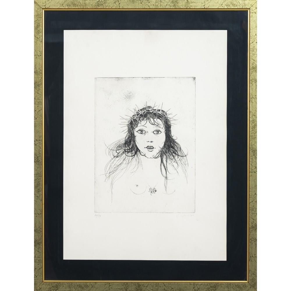 Bruno Caruso comparable auction result: bruno caruso figura femminile acquatinta