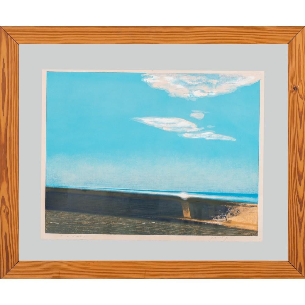 Piero Guccione comparable auction result: piero guccione litografia a colori