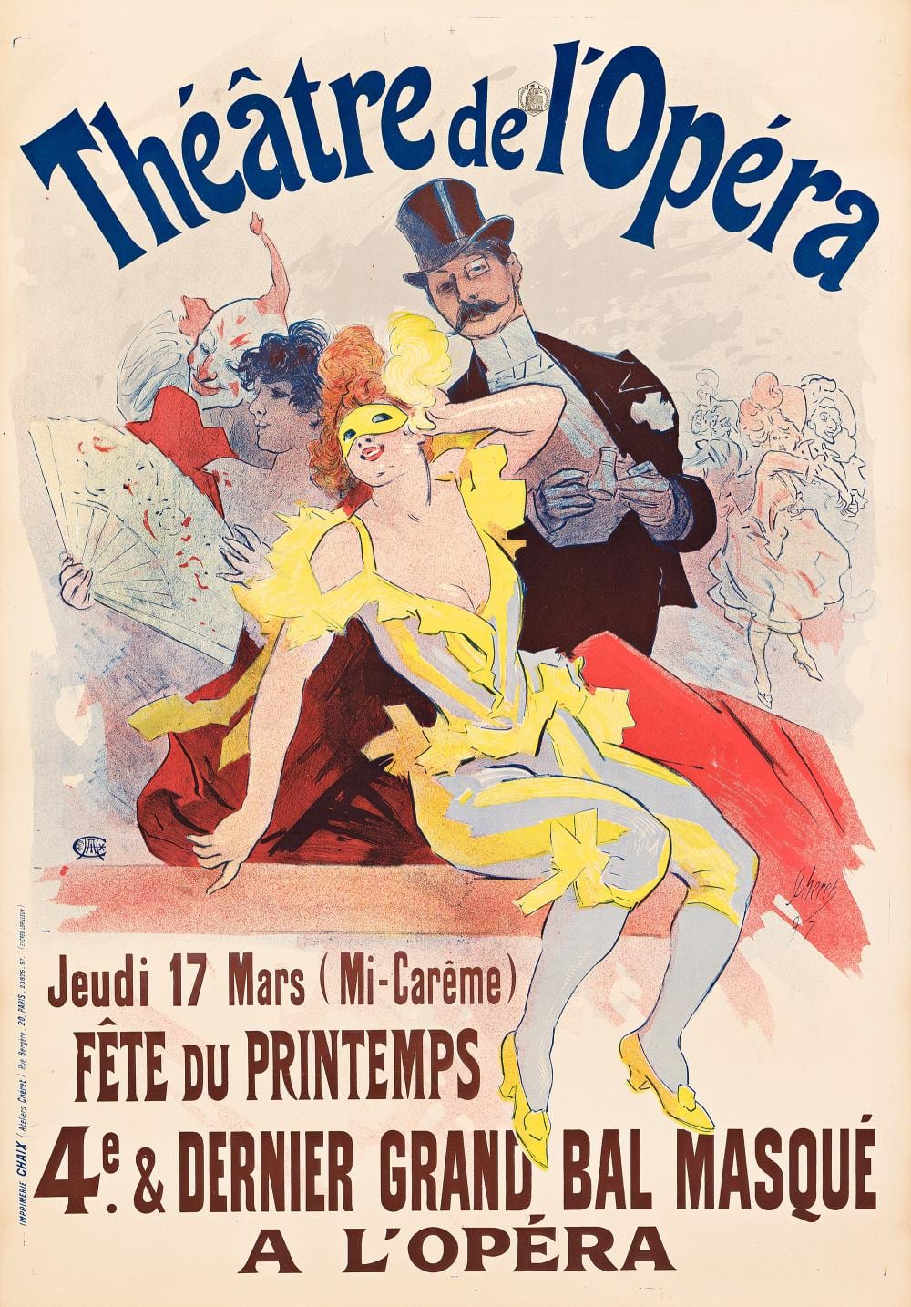 jules ch ret th tre de l op ra 4e dernier grand bal masqu 1897 · Swann Auction Galleries · 2026-05-21 Jules Chéret comparable auction result: jules ch ret th tre de l op ra 4e dernier grand bal masqu 1897