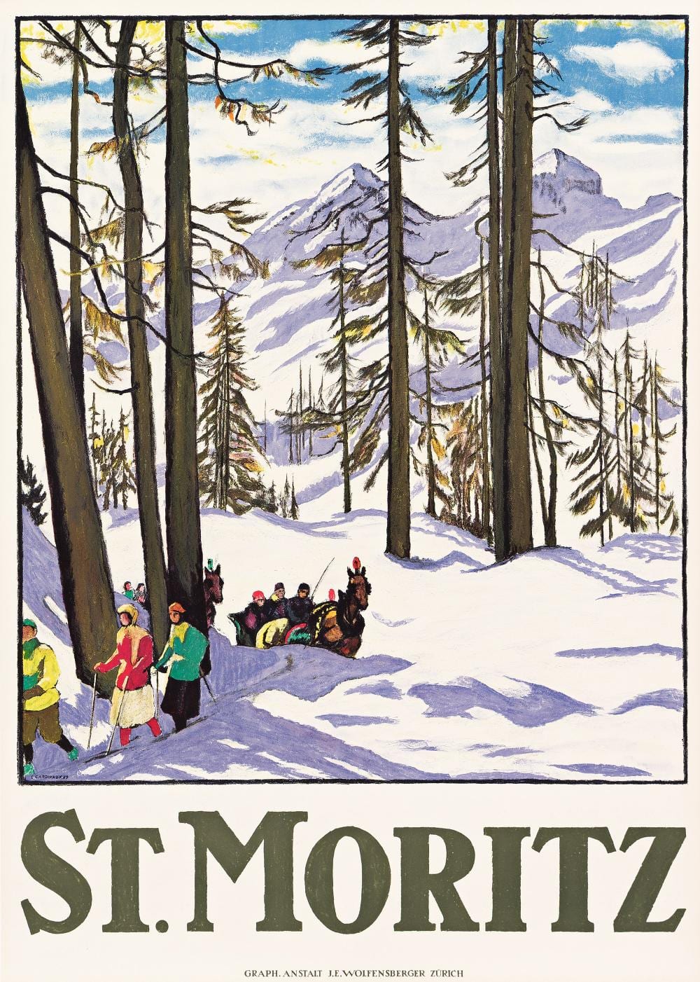 Emil Cardinaux comparable auction result: emil cardinaux st moritz 1918