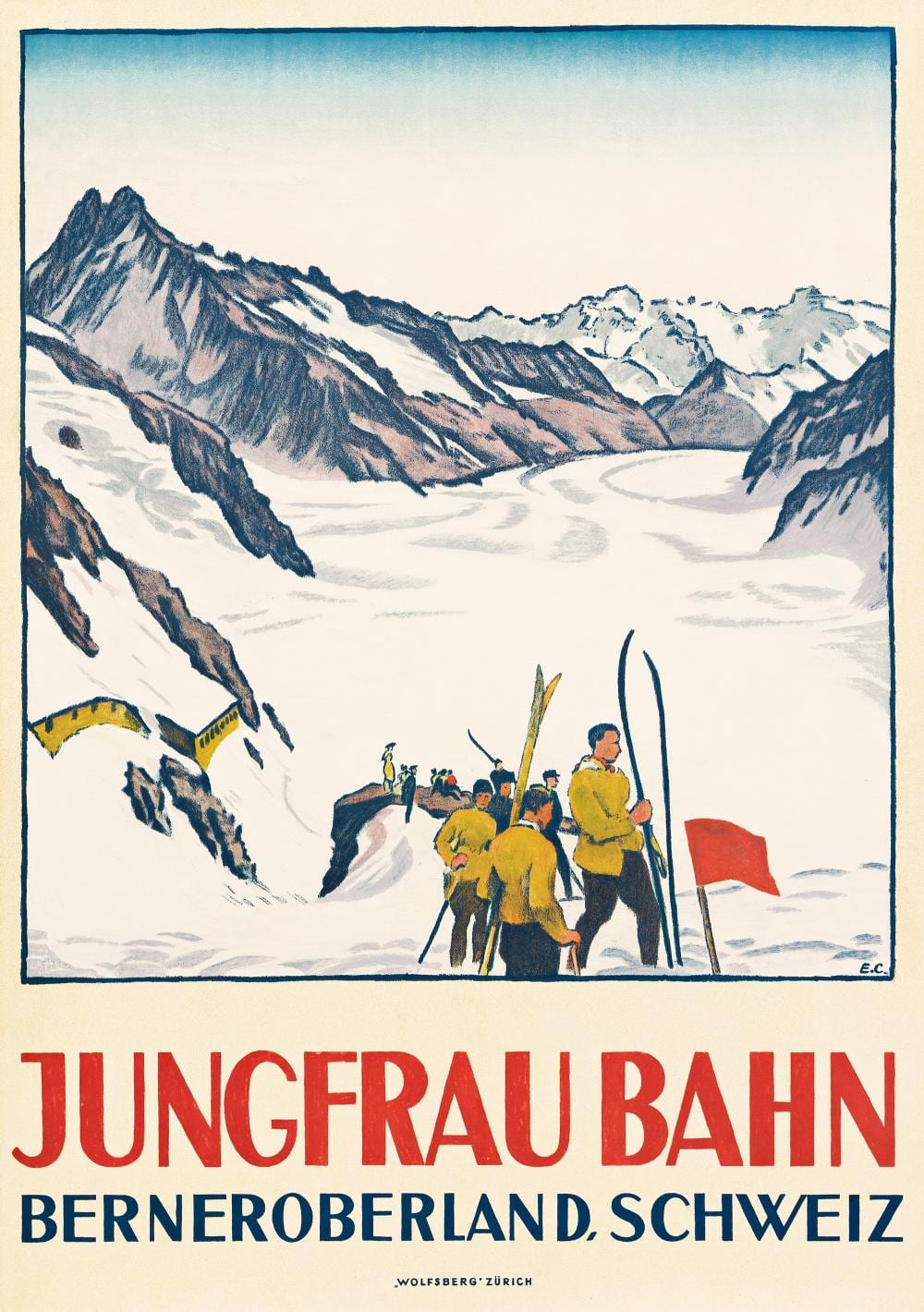 Emil Cardinaux comparable auction result: emil cardinaux jungfrau bahn berneroberland schweiz 1919