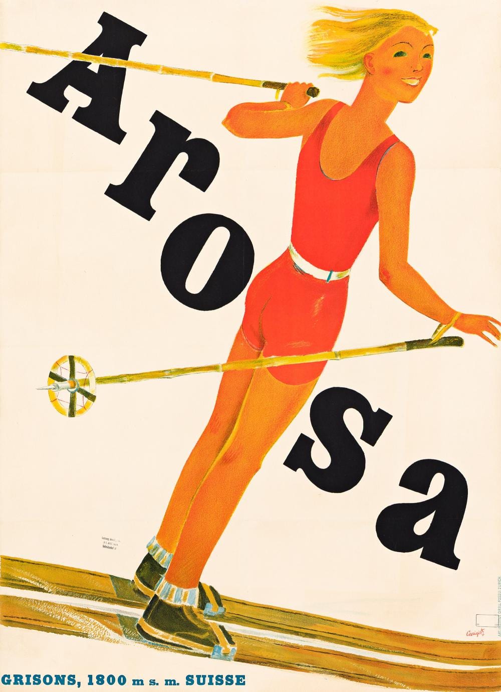 Alois Carigiet comparable auction result: alois carigiet arosa 1931