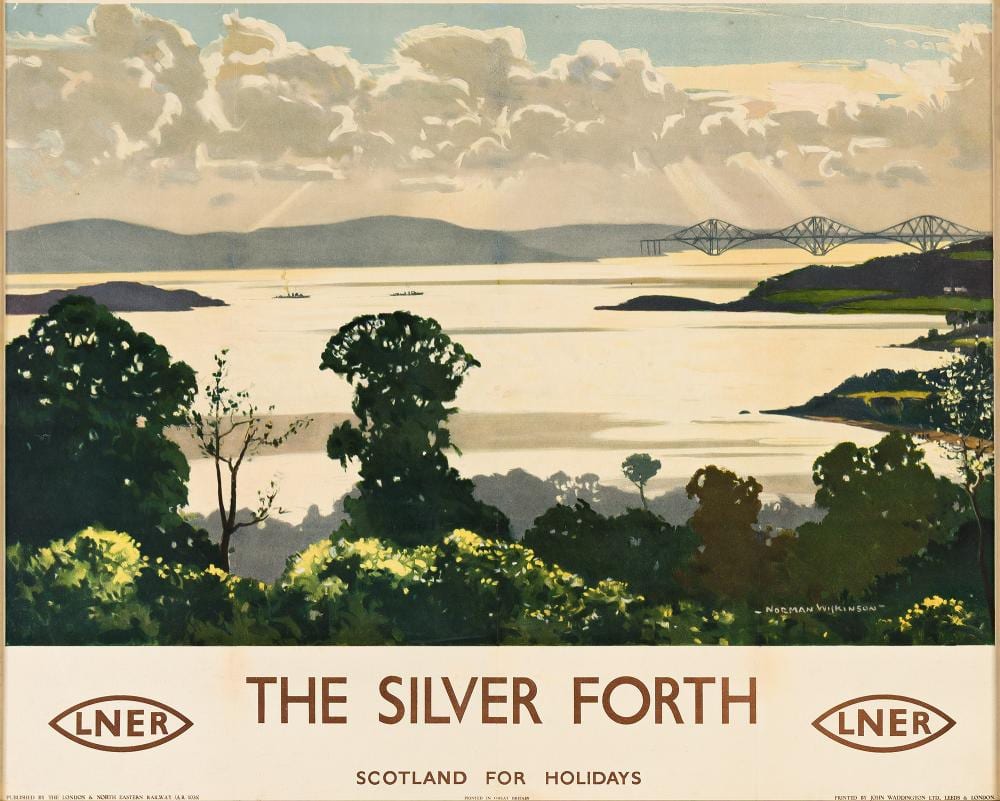 Norman Wilkinson comparable auction result: norman wilkinson the silver forth circa 1935
