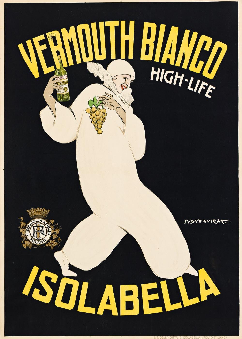 Marcello Dudovich comparable auction result: marcello dudovich vermouth bianco isolabella circa 1920