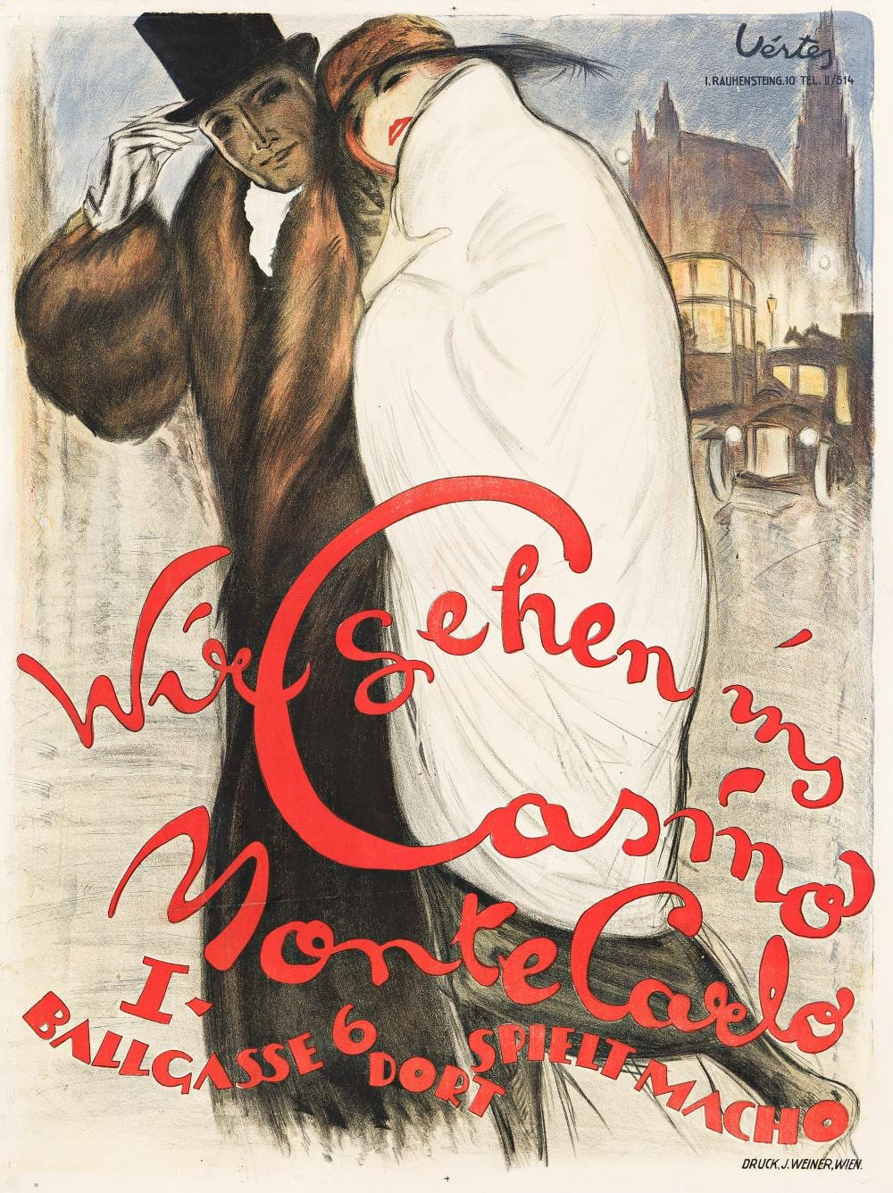 Marcel Vertès comparable auction result: marcel vert s casino monte carlo circa 1920