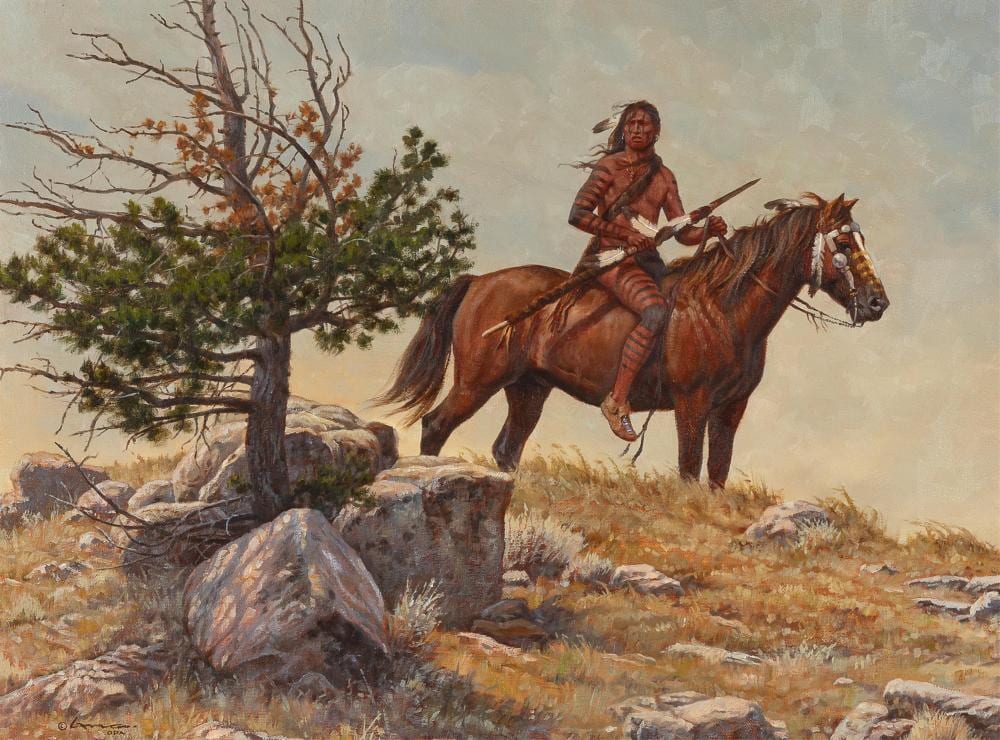 Steven Lang comparable auction result: steven lang hidatsa sentinel