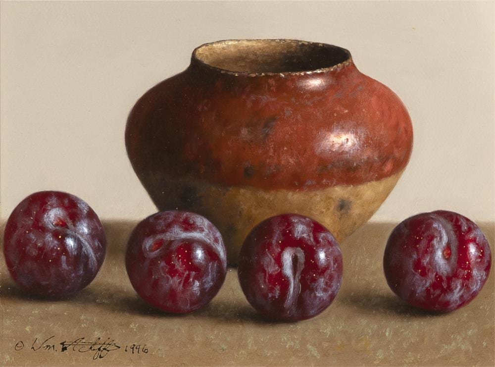 William Acheff comparable auction result: william acheff late summer plums 1996