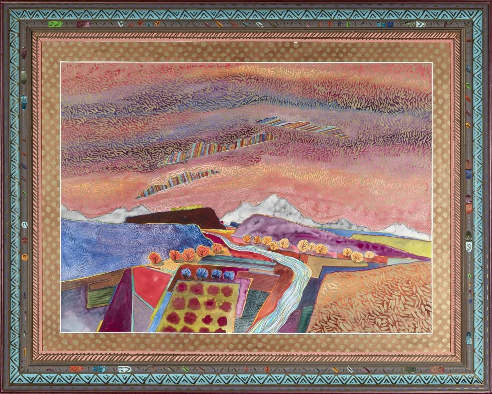 fran larsen bright fields below 1996 · Santa Fe Art Auction · 2026-05-06 Fran Larsen comparable auction result: fran larsen bright fields below 1996