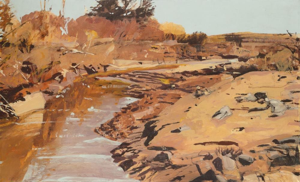 Forrest Moses comparable auction result: forrest moses desert water at abiquiu 3