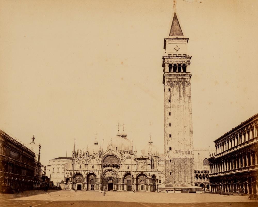 Carlo Naya comparable auction result: carlo naya attribuito a 1816 1882 piazza san marco venezia 1870s