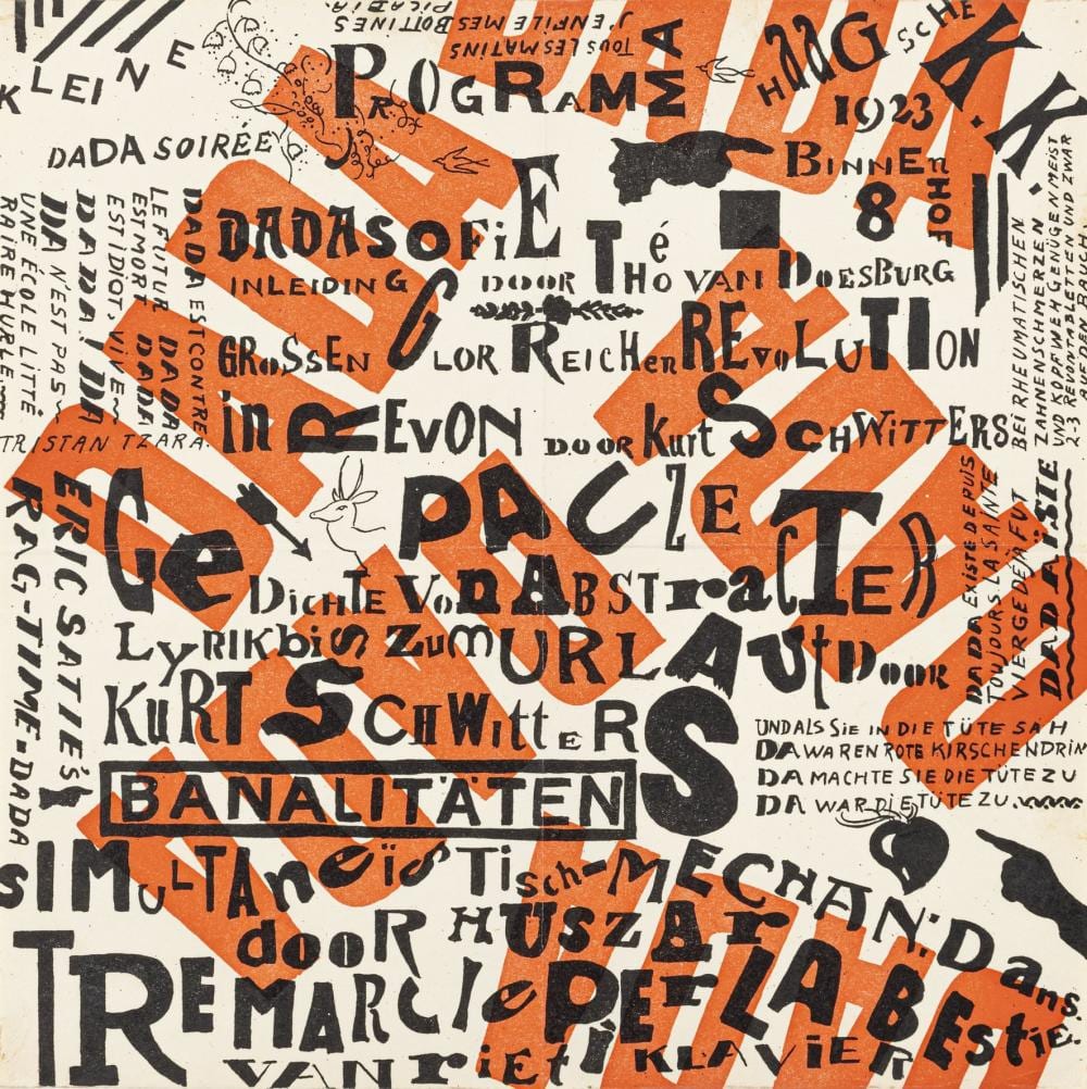 Daniel Dávila Helmer comparable auction result: dada schwitters kurt und theo van doesburg kleine dada soir e lithographie in r