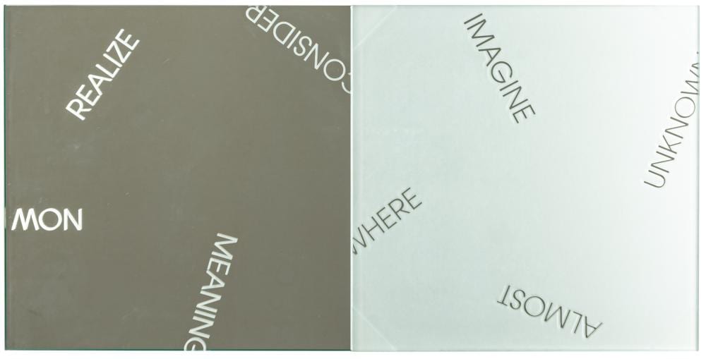 Noel Counihan comparable auction result: barry robert diptych zwei spiegel teilweise gesandstrahlt mit r ckseitiger aufh ngungsvo