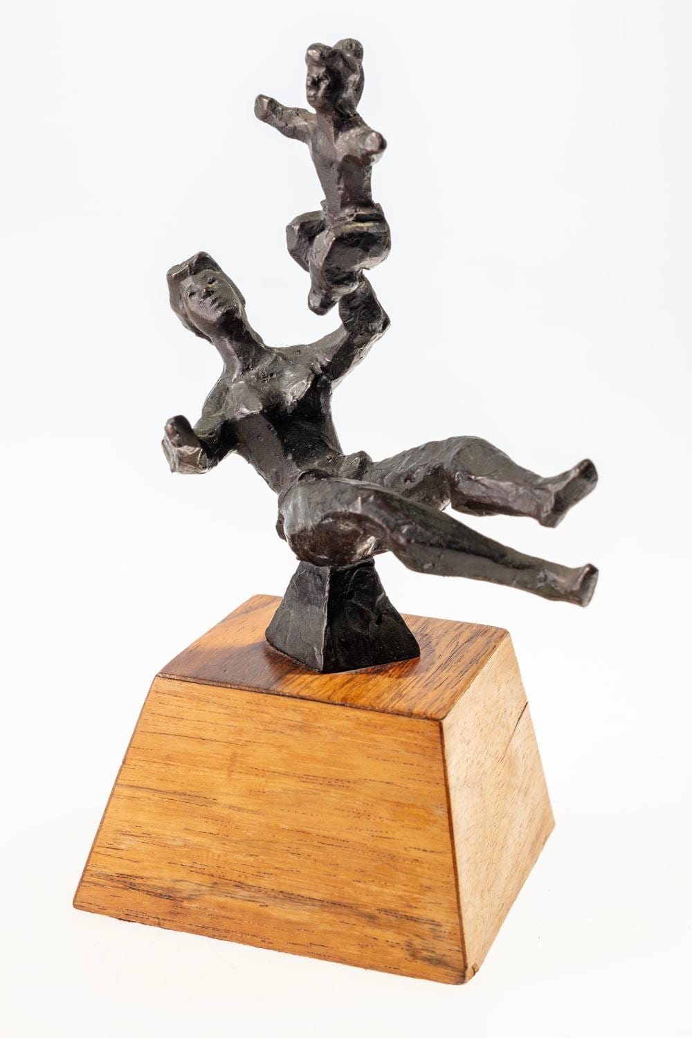 Chaim Gross comparable auction result: chaim gross new york massachusetts austria poland 1904 1991 mother and child undated bronze on wood base total height 7 5 width 3 5 depth 3 5