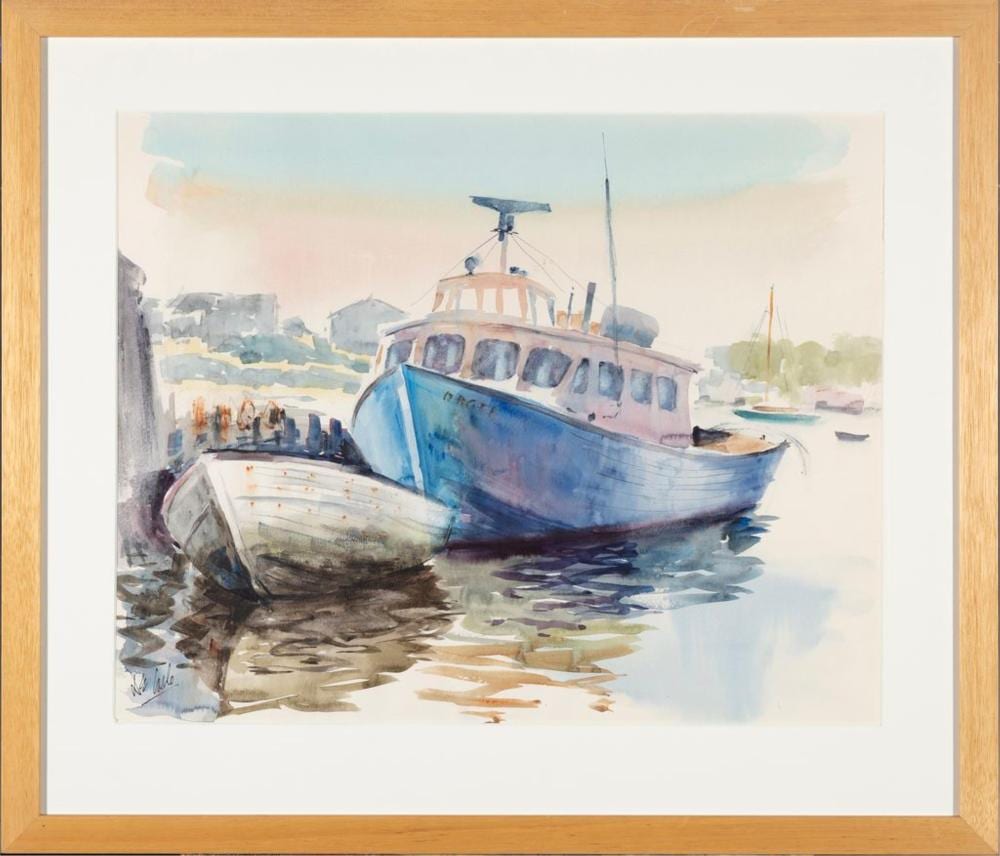 Charles De Carlo comparable auction result: charles de carlo massachusetts connecticut 1911 2003 harwichport cape cod undated watercolor 18 x 24 sight framed 24 5 x 30 5