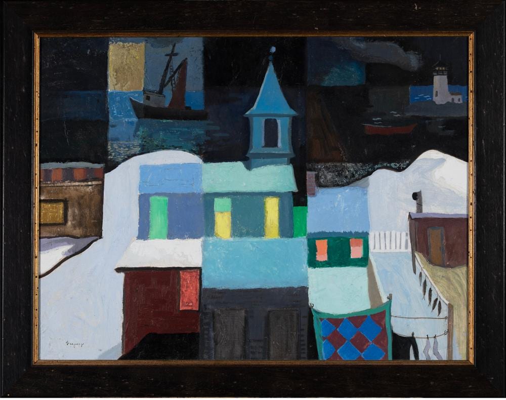 Dorothy Lake Gregory comparable auction result: dorothy lake gregory massachusetts 1893 1970 untitled geometric provincetown undated oil on panel 18 x 14 framed 21 25 x 27
