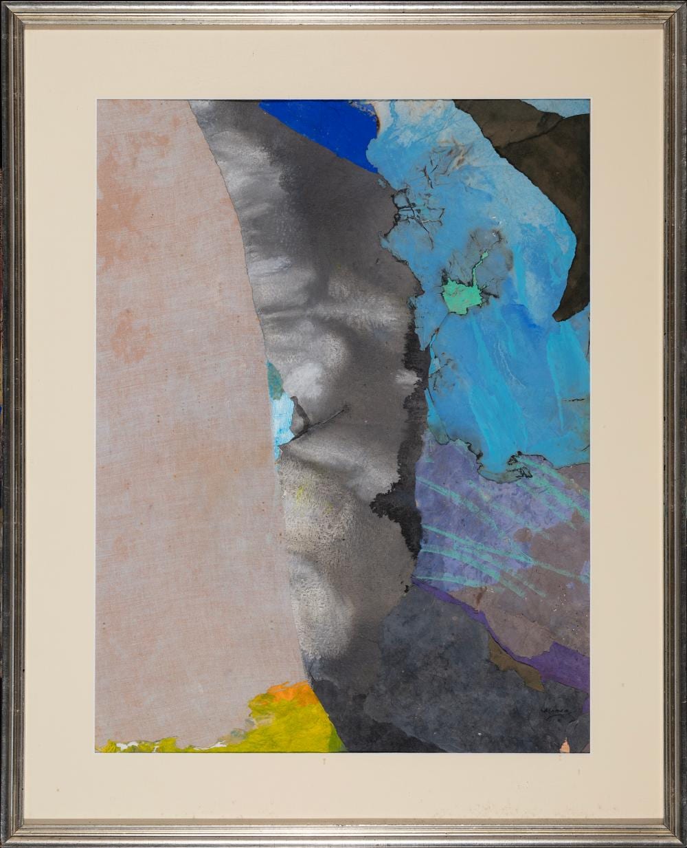 Leo Manso comparable auction result: leo manso new york 1914 1993 untitled collage undated painted paper collage 24 5 x 18 sight framed 31 5 x 25