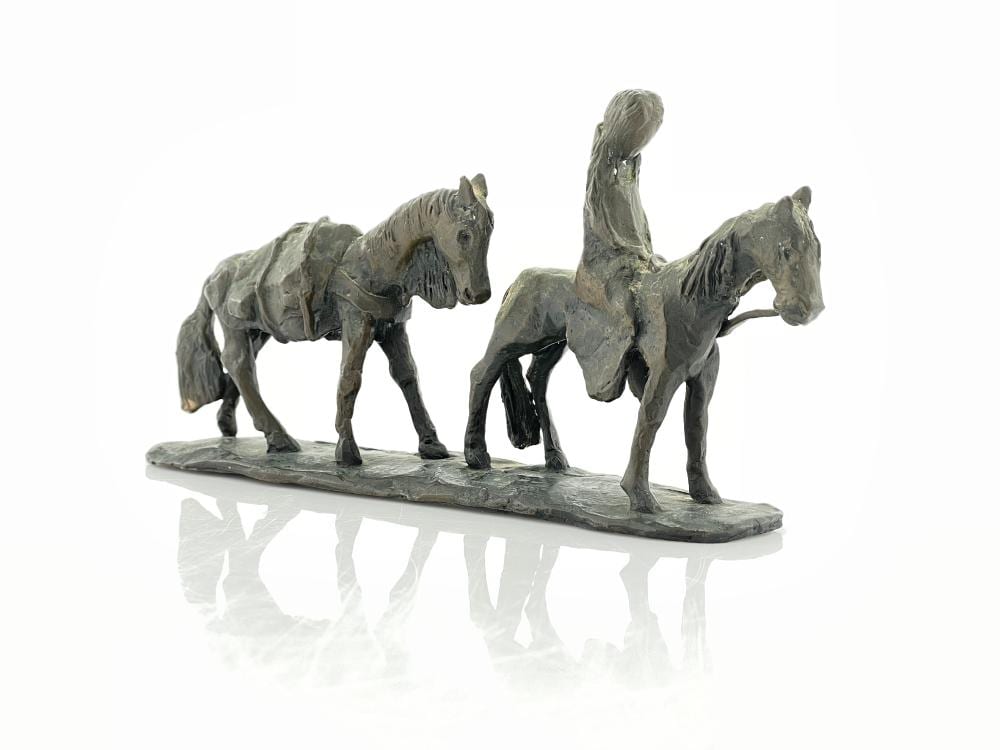 Ted DeGrazia comparable auction result: rare original ted degrazia alone bronze sculpture